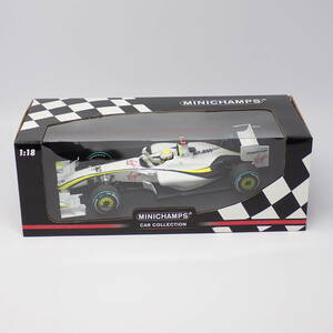 ミニチャンプス MINICHAMPS 1/18 ブラウン GP メルセデス BGP001 オーストラリアGP 2009優勝 ホワイト