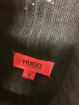 HUGO BOSS ヒューゴボス レディース ハイネック リブニットセーター M 黒 毛_画像2