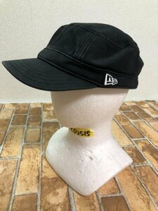 NEW ERA ニューエラ メンズ ロゴ刺繍 キャスケット 黒 綿 59.6㎝