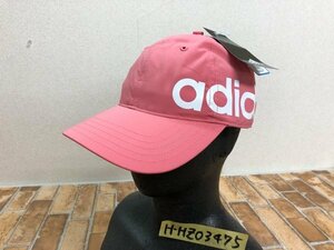 新品！ADIDAS アディダス レディース ロゴプリント キャップ 帽子 フリーサイズ(54-57㎝) ピンク ポリエステル