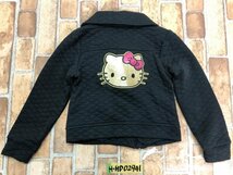 HELLO KITTY ハローキティ キッズ キルティング ライダース風ジャケット キルティング 3T 黒 コットン他_画像3