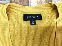 EPOCA エポカ レディース ドルマンスリーブ ジップ ニットカーディガン 40 マスタード レーヨンナイロン_画像2