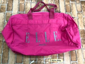 ELLE L lady's Logo print Boston bag pink 