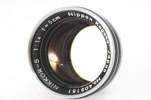 [AB] NIKON NIKKOR-S 5cm 50mm F1.4★ブラック★Sマウント★S S2 S3 S4 SP★10764