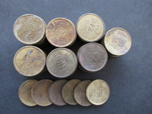 古銭 小型50銭黄銅貨 76枚 五十銭 近代銭 硬貨 記念 コレクション