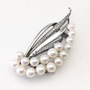 ブローチ パール 真珠 TASAKI シルバー SILVER アクセサリー 田崎真珠 帯留