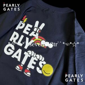 本物 新品 40446115 PEARLY GATESパーリーゲイツ/5(サイズL)超人気 どうしちゃったPG 半袖Tシャツ 日本製