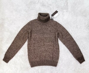 【SALE】JEORDIE'S ジョルディーズ シルクウール タートルニット BROWNMIX S ￥26,400 90781 