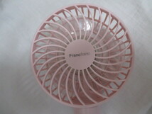 ★☆D-1552 Francfranc フランフラン ハンディファン 携帯扇風機 ピンク① 【中古品】☆★_画像3