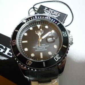 LIGE メンズクオーツ腕時計 ダイバー防水 高品質 未使用品の画像3