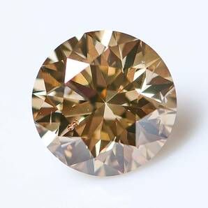 【１００円～】1.135ｃｔ！天然ダイヤ FANCY LIGHT BROWN（ナチュラルカラー）SI2の画像1