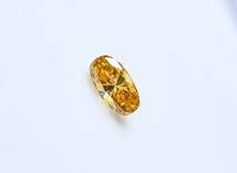 【１００円～】0.113ｃｔ 天然ダイヤ FANCY INTENSE BROWNISH YELLOW（ナチュラルカラー）I1 ＯＶカット_画像2