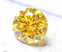 【１００円～】0.081ｃｔ 天然ダイヤ FANCY VIVID YELLOW（ナチュラルカラー）SI1_画像1