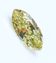 【１００円～】0.211ｃｔ 天然ダイヤ FANCY LIGHT BROWNISH GREENISH YELLOW（ナチュラルカラー）SI2 MQカット_画像1