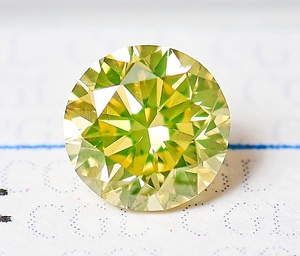 [100 иен ~]VS2!0.689ct натуральный бриллиант FANCY BROWNISH GREENISH YELLOW ( натуральный цвет )