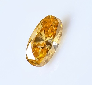 【１００円～】0.113ｃｔ 天然ダイヤ FANCY INTENSE BROWNISH YELLOW（ナチュラルカラー）I1 ＯＶカット