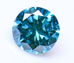 【１００円～】0.596ｃｔ 天然ダイヤ FANCY DEEP GREENISH BLUE（トリート）I1