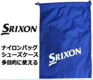 【新品】スリクソン★シューズケース／ナイロンバック（巾着型）ブルー　b