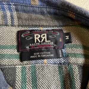 RRL ネルシャツ　チェック　M