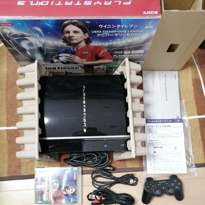 動作確認済 初期化済 シリアル番号一致 SONY PS3 プレイステーション 3 CECHL00 80GB ウイニングイレブン UEFA 2009 アニバーサリーBOX