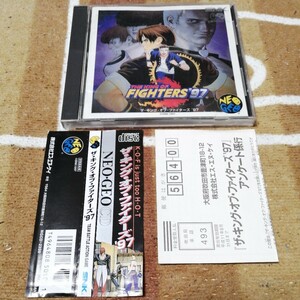 動作確認済 NGCD ネオジオCD ザ キング オブ ファイターズ 97 NEOGEO SNK THE KING OF FIGHTERS 帯 ケース 説明書 はがき あり