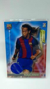 【RONALDINHO】 PANINI MEGAFICHAS 2003-2004 JERSEY CARD