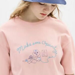 【新品未使用】おぱんちゅうさぎ　ピンク　刺繍Tシャツ　　ＸＬ