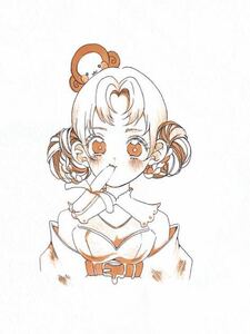 Art hand Auction 手描きイラスト オリジナル おさるさん, コミック, アニメグッズ, 手描きイラスト