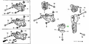  【ホンダ 純正】 HONDA アクティ ACTY バン トラック HA3 HA4 HH3 HH4 HA5 エンジンマウント 新品 エンジン engine mount