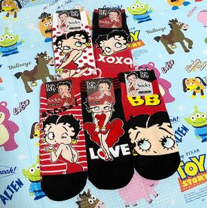 Betty Boop ベティ・ブープ レディース 靴下 ソックス くるぶし ベティちゃん