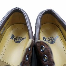 UK9　28cm相当　Dr.Martens　ドクターマーチン　5ホール　レザーシューズ　ブラウン　茶 イエローステッチ/24.3.9/P331_画像8