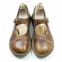 UK8　27cm相当　Dr.Martens　ドクターマーチン　ベルトローファー　シューズ　ブーツ　イエローステッチ　ブラウン/24.3.9/P335_画像2