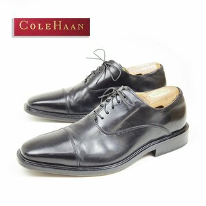 10M表記　28cm相当　COLEHAAN　コールハーン　ストレートチップ　キャップトゥ　ドレスシューズ　レザー　黒　ブラック　/24.2.16/P200