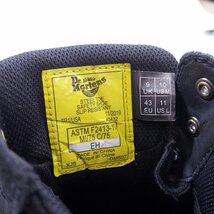 UK9　28cm相当　スチールトゥ　Dr.Martens　ドクターマーチン　4ホール＋2　レザーシューズ　ブラック　黒 イエローステッチ/24.3.12/P356_画像10