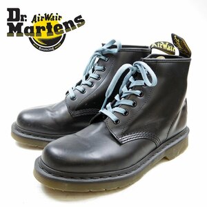 美品　UK6　25cm相当　Dr.Martens　ドクターマーチン　6ホール　ブーツ　ブラックステッチ　ブラック/24.3.12/P362