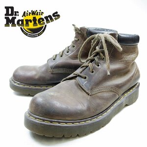 英国製　UK11　30cm相当　Dr.Martens　ドクターマーチン　6ホール　本革　ブラウン　BIGサイズ　大きい靴　茶色　訳アリ/24.3.12/P357
