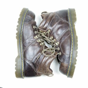 UK10 29cm相当 Dr.Martens ドクターマーチン 7ホール レザーシューズ ブーツ イエローステッチ ブラウン/24.3.15/P410の画像4