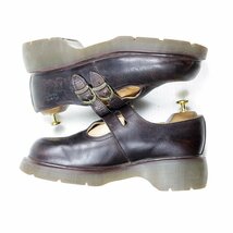 英国製　UK7　26cm相当　Dr.Martens　ドクターマーチン　MARY JAN　メリージェーン　レザーブーツ　ブラウン　イングランド製24.3.19/P424_画像4