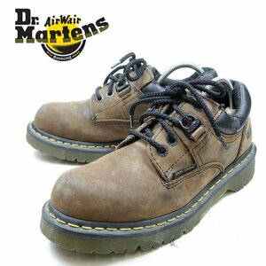 UK6　25cm相当　Dr.Martens　ドクターマーチン　4ホール　ブーツ　ブラウン　イエローステッチ　ブラウン　茶/24.3.20/P449