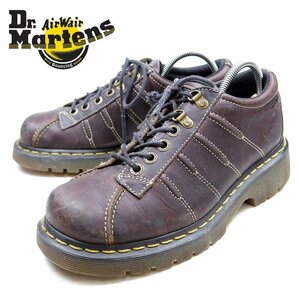 UK6　25cm相当　Dr.Martens　ドクターマーチン　５ホール　ブーツ　ブラウン　イエローステッチ　ブラウン　茶/24.3.20/P433