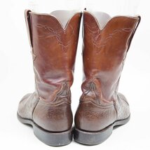 USA製　10D表記　28cm相当　Lucchese　ルケーシー　ヴィンテージ　ウエスタンブーツ　ペスコブーツ　革靴　茶　ブラウン　24.3.21/P464_画像6