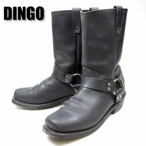 28cm相当　DINGO　ディンゴ バイカーブーツ　エンジニアブーツ　革靴 ブラック　黒/24.3.21/P496