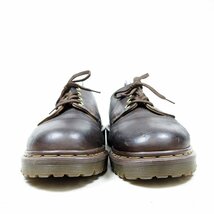 UK10　29cm相当　Dr.Martens　ドクターマーチン　4ホール　レザーシューズ　ブーツ　イエローステッチ　ブラウン/24.3.21/P487_画像3