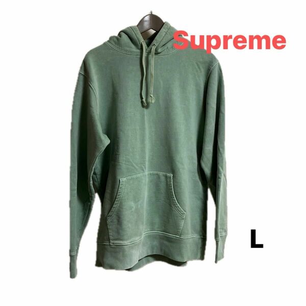 Supreme◆Overdyed Hooded Sweatshirt/18SS/グリーン/L パーカー