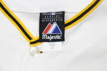 【古着GAME TOPS Majestic MLB PITTSBURGH PIRATES ベースボールシャツ白】メジャーリーグ ピッツバーグ パイレーツ レプリカ ユニフォーム_画像7