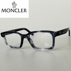 メガネ モンクレール メンズ レディース スクエア◆MONCLER◆ブルー グラデーション【新品】青 めがね 眼鏡 イタリア製 オシャレ