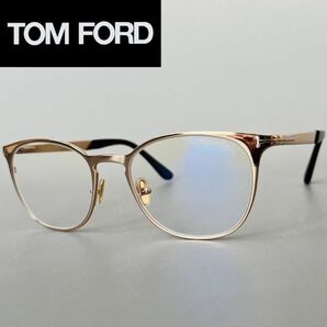 【1円スタート】メガネ トムフォード◆TOM FORD◆ボストン メンズ レディース ゴールド 金 メタル ブルーライトカット 眼鏡 伊達メガネの画像1