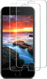 c-905iPhone8 / iPhone7 用 ガラスフイルム iPhone6 / iPhone 6s 用 フィルム 液晶 強化 ガラス (2枚セット) 9H硬度