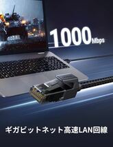 c-820UGREEN LANケーブル CAT6 メッシュギガビットイーサネット ケーブル LANRJ45 1000Mbps 高速PS4、Xbox 2M_画像2