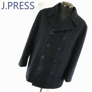 J.PRESS　ウールピーコート　Pコート　メンズS　紺/ネイビー　管NO. 7-099